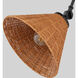 Wicker 1 Light 10 inch Matte Black Wall Mount Wall Light