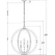 Bastian 6 Light 31 inch Sugar White and Sandstone Orb Chandelier Ceiling Light