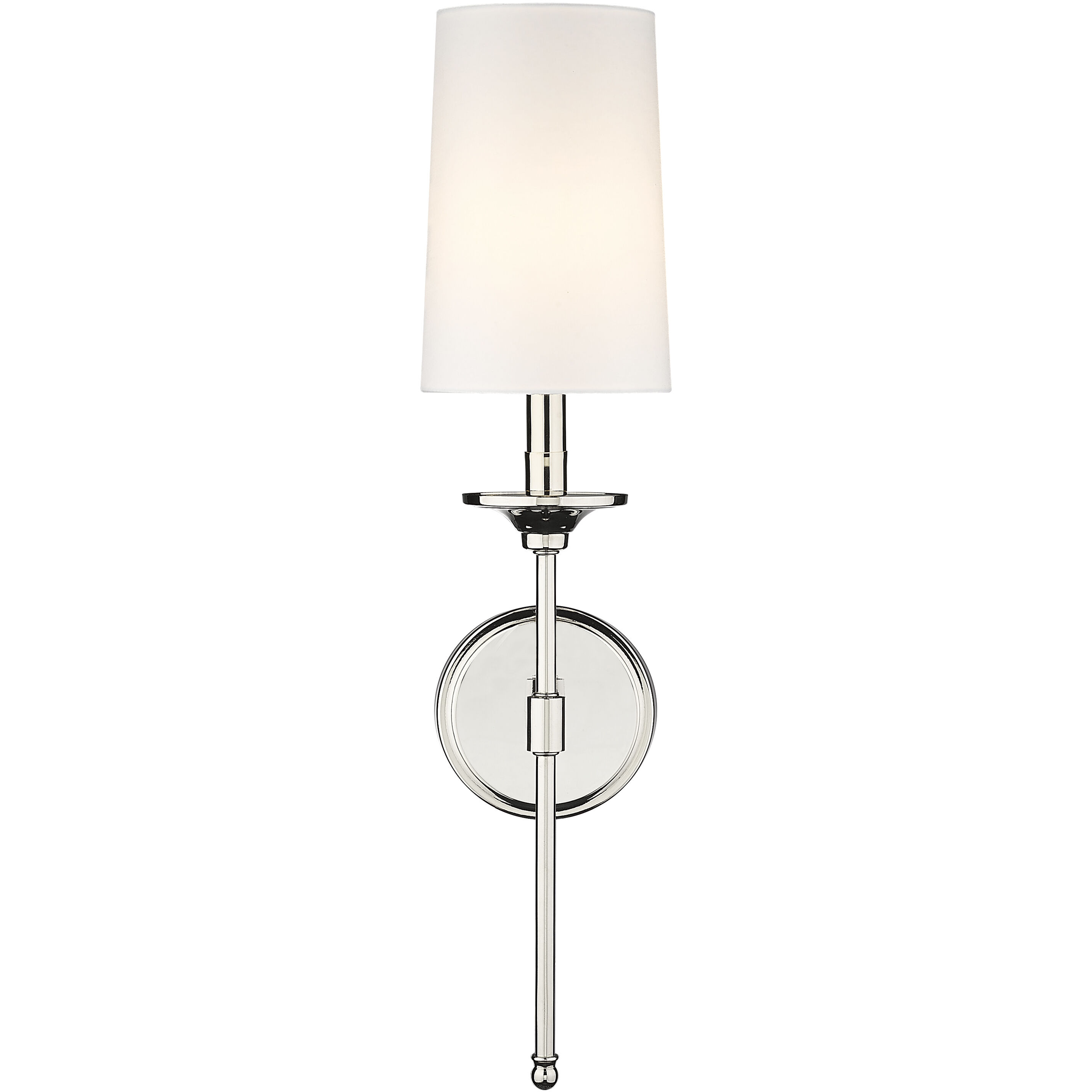 Emily Wall Sconce Wall Light in Polished Nickel