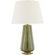 Alexa Hampton Penelope 30 inch 60 watt Green Porcelain Table Lamp Portable Light in Linen