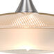 Spazio 1 Light Satin Nickel Cord Pendant Ceiling Light in Gold/Frost Spazio Glass, Halogen