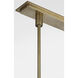Anne-Marie Barton Stahl Linear Chandelier Ceiling Light in Museum Brass