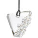 Forever Addesion LED 4 inch Polished Chrome Pendant Ceiling Light in Black Rope, Black Rope