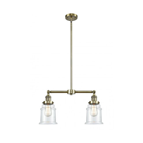 Franklin Restoration Canton LED 21 inch Antique Brass Chandelier Ceiling Light in Clear Glass, Franklin Restoration
