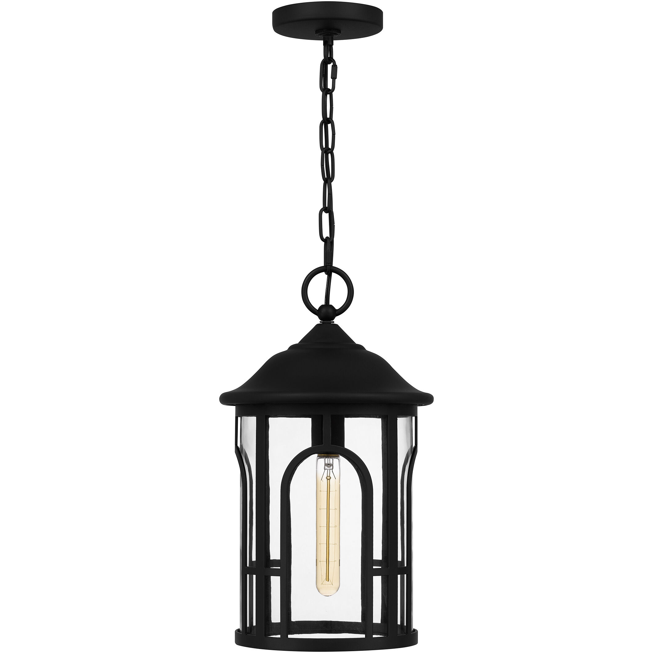 Brampton 1 Light 9.5 inch Matte Black Outdoor Hanging Lantern