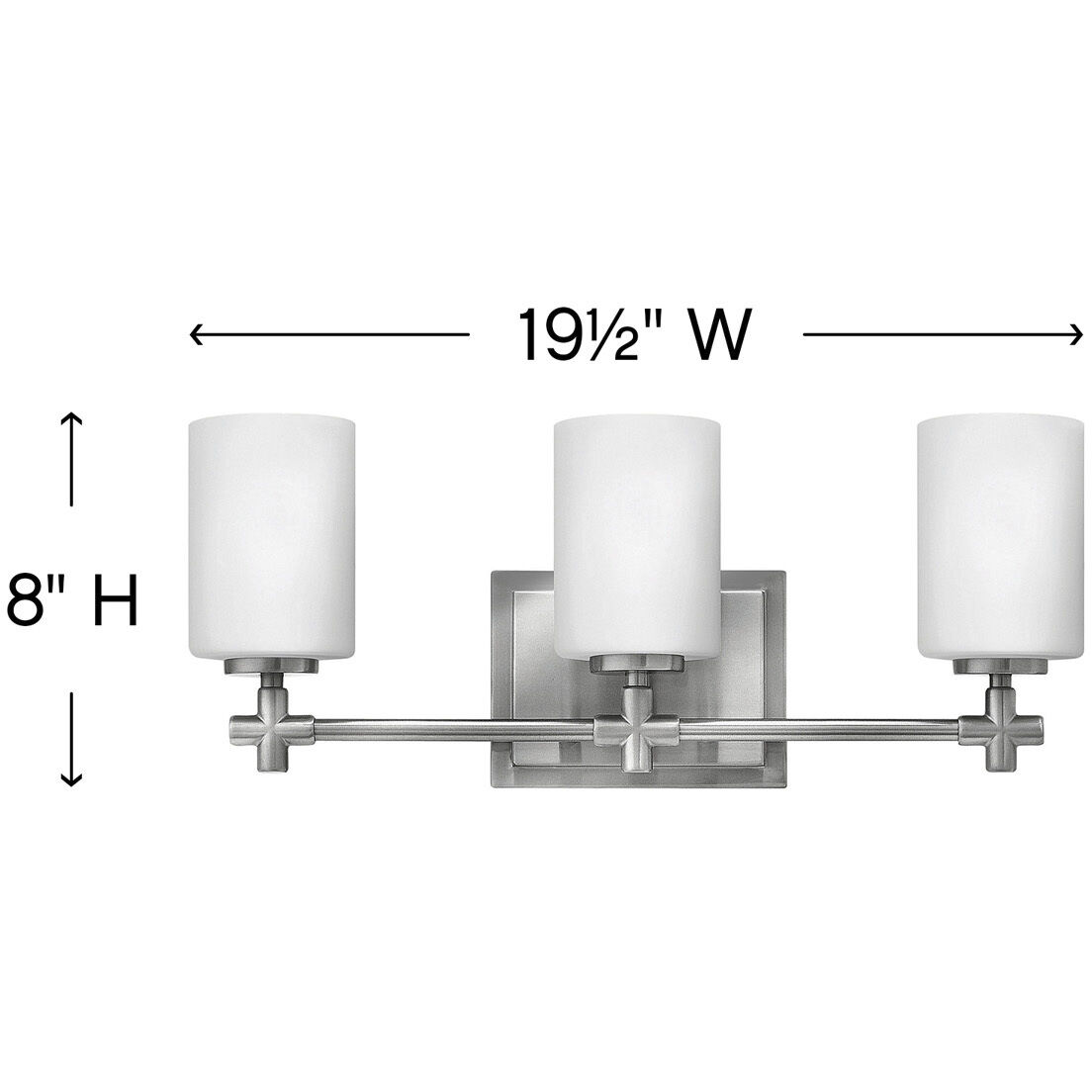 Laurel 3 Light 19.5 inch Brushed Nickel Vanity Light Wall Light