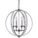 Canada 6 Light 18 inch Chrome Chandelier Ceiling Light