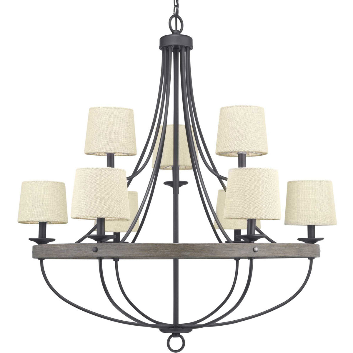 Lyles 9 Light 35.25 inch Graphite Chandelier Ceiling Light