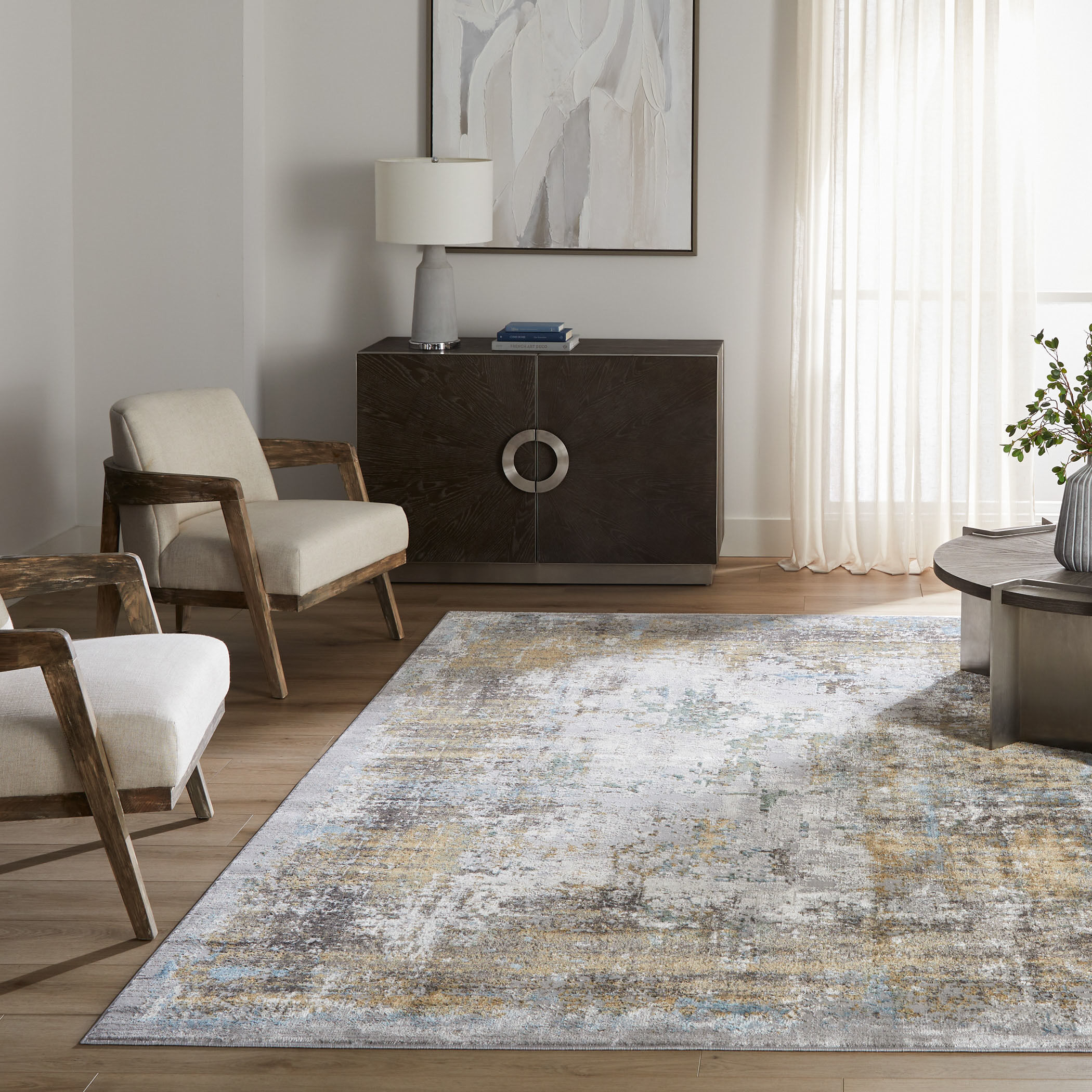 Adara 130 X 94 inch Mineral Tones Rug in 8 x 11