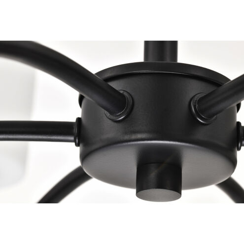 Liam 25 inch Matte Black Chandelier Ceiling Light