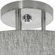 Montclair 2 Light 19.25 inch Satin Nickel Semi-Flush Mount Ceiling Light in Grey