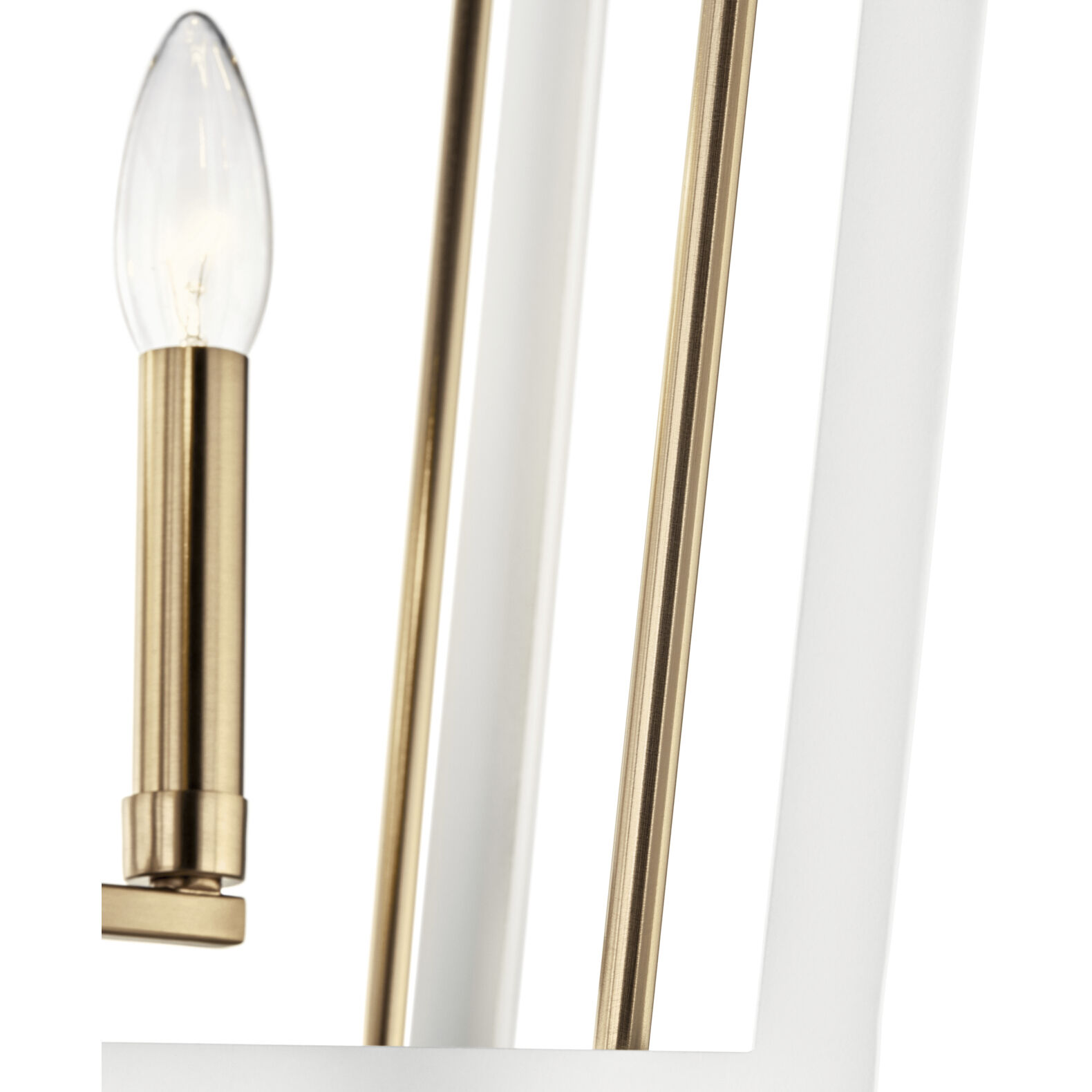 Delvin 4 Light 16 inch Champagne Bronze with White Foyer Pendant Ceiling Light