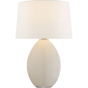 Chapman & Myers Myla 27 inch 100 watt White Glass Table Lamp Portable Light, Medium