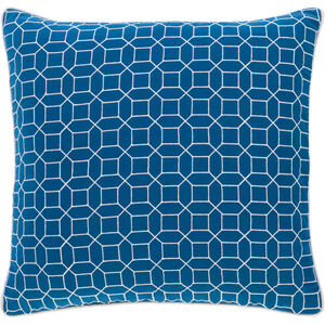 Fenna 22 X 22 inch Sky Blue/White Pillow Kit, Square