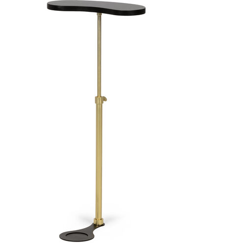 Chelsea House 26 X 12 inch Black/Antique Brass Drinks Table