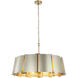 Peep Show 8 Light 32 inch Sunwashed Silver and Brushed Sienna Pendant Ceiling Light