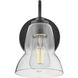 Vera LED 8 inch Black Bath Light Wall Light