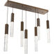 Axis LED 42.4 inch Flat Bronze Multi-Pendant Ceiling Light