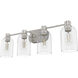 Lochemeade 4 Light 29 inch Brushed Nickel Vanity Light Wall Light