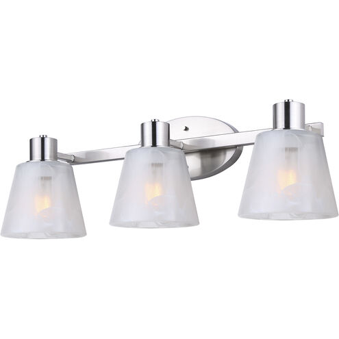 Luelle 3 Light 25 inch Brushed Nickel Vanity Light Wall Light