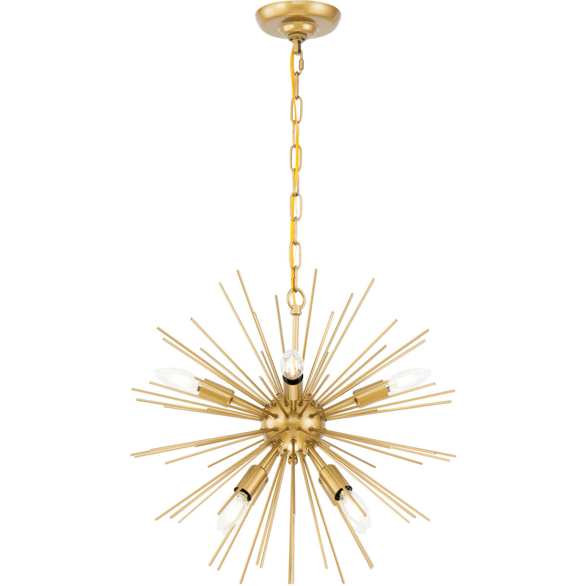 Timber 8 Light 20 inch Brass Pendant Ceiling Light