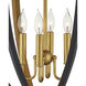Wycombe 4 Light 23.5 inch Satin Black and Contemporary Gold Leaf Lantern Pendant Ceiling Light, Bunny Williams Collection
