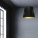 Oversized Drum LED 20 inch Black and Gold Pendant Ceiling Light in Black/Gold Jewel Tone