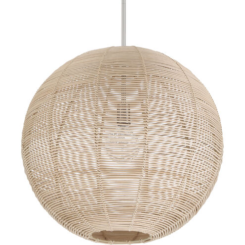 Berkeley 1 Light 22 inch Brushed Nickel Pendant Ceiling Light, Large