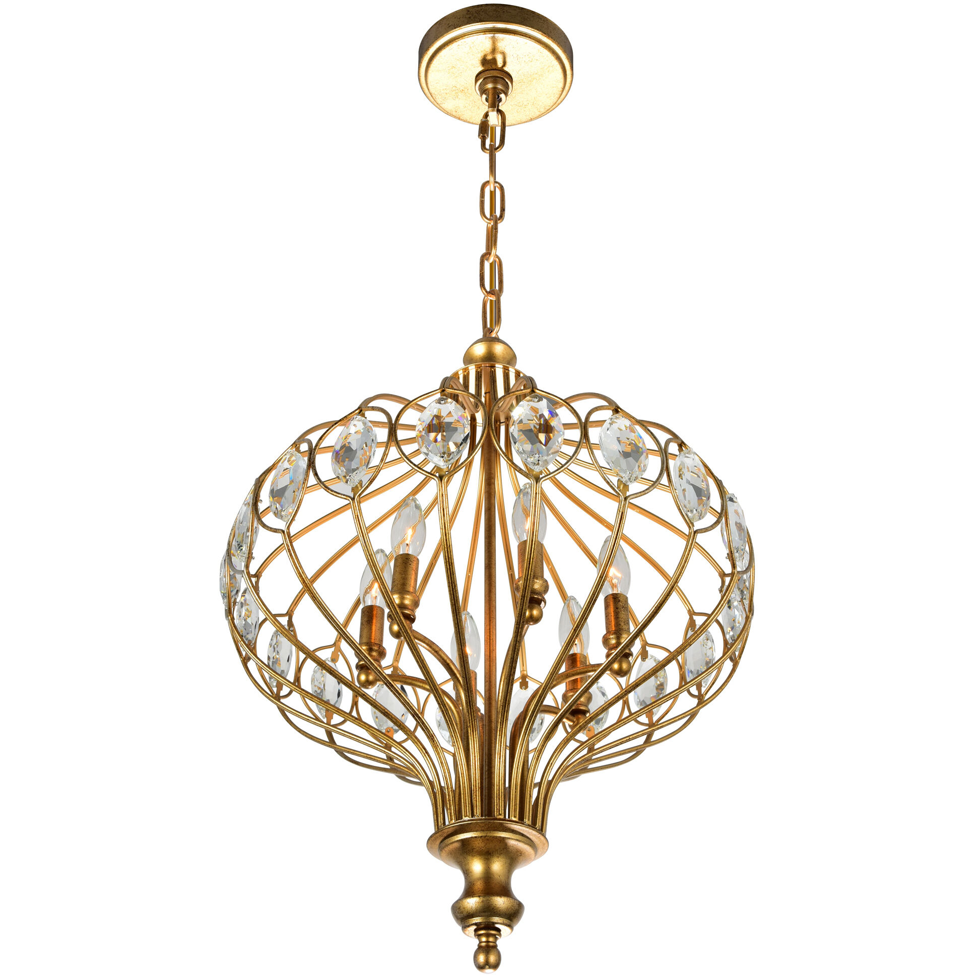 Altair 6 Light 19 inch Antique Bronze Chandelier Ceiling Light
