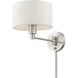 Allison 15 inch 60.00 watt Brushed Nickel Swing Arm Wall Lamp Wall Light