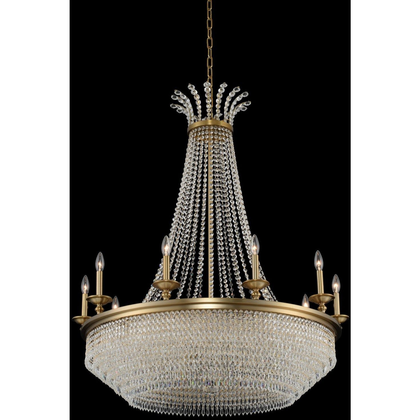 Tavo 15 Light 40 inch Winter Brass Chandelier Pendant Ceiling Light