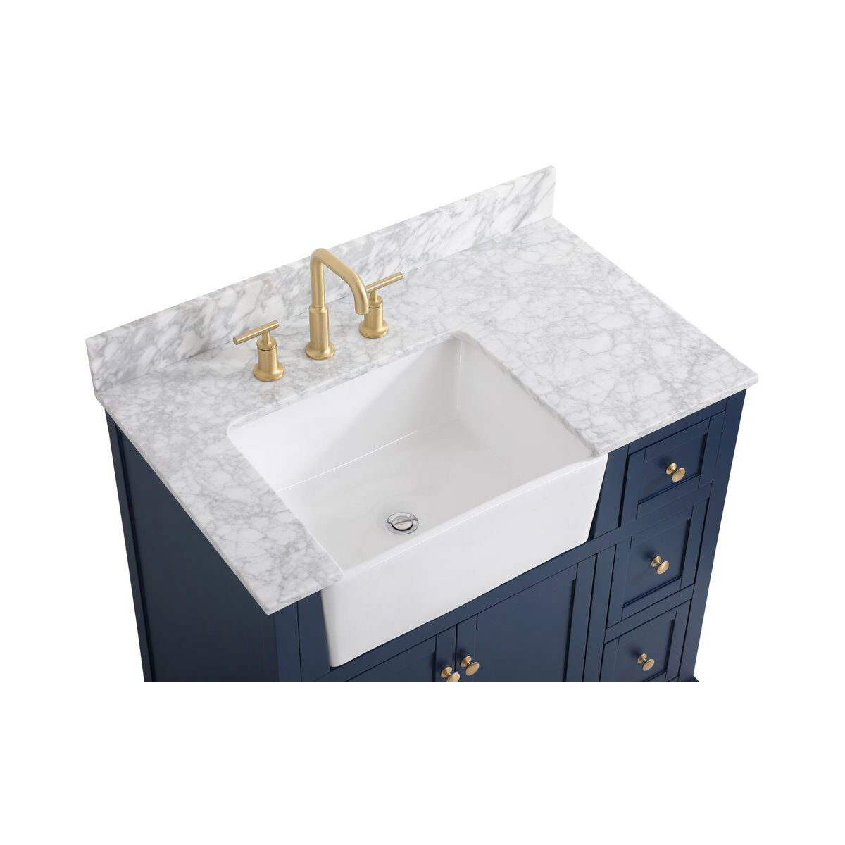 Franklin 36 X 22 X 35 inch Blue Bathroom Vanity Cabinet