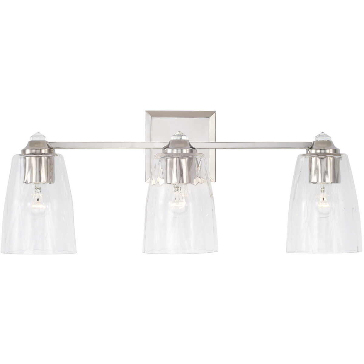 Laurent 3 Light 24 inch Polished Nickel Vanity Light Wall Light