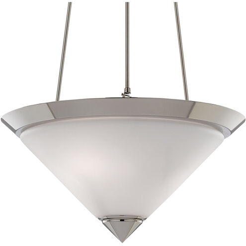 Latimer 2 Light 20 inch Polished Nickel/Frosted White Pendant Ceiling Light, Barry Goralnick Collection