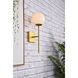 Neri 1 Light 7 inch Brass Bath Sconce Wall Light