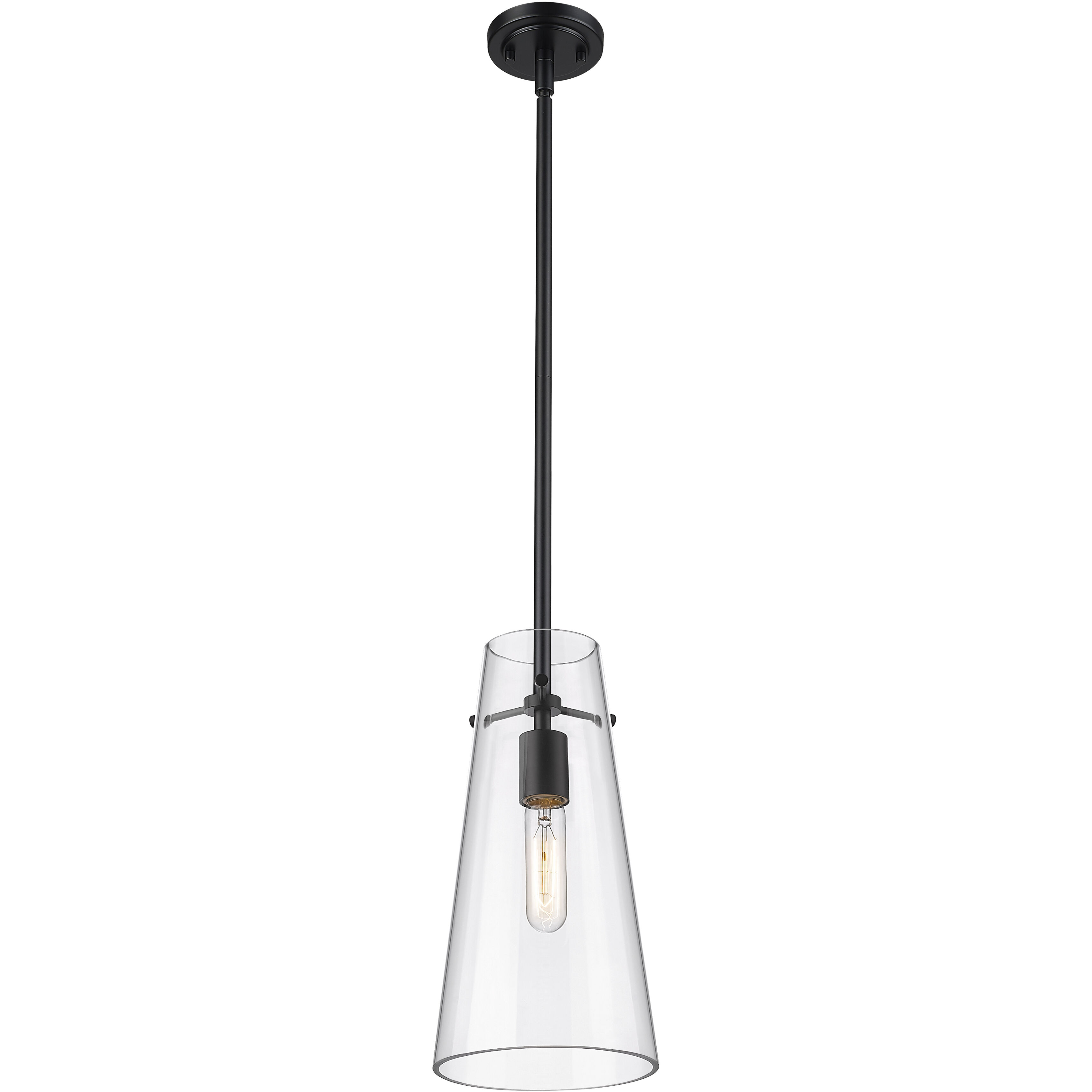 Kira 1 Light 6.5 inch Matte Black Pendant Ceiling Light