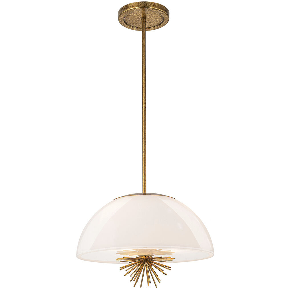 Staring 3 Light 18 inch Distressed Gold Pendant Ceiling Light