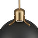 Zayne 1 Light 12 inch Matte Black Pendant Ceiling Light