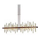 Cityscape LED 51.9 inch Modern Brass and Ink Pendant Ceiling Light, Large