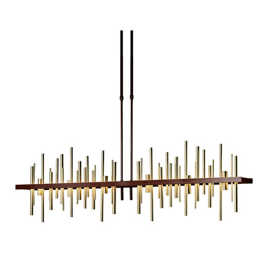 Cityscape LED 51.9 inch Modern Brass and Ink Pendant Ceiling Light, Large