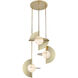 Scorpio LED 27.25 inch Metallic Brass Chandelier Ceiling Light