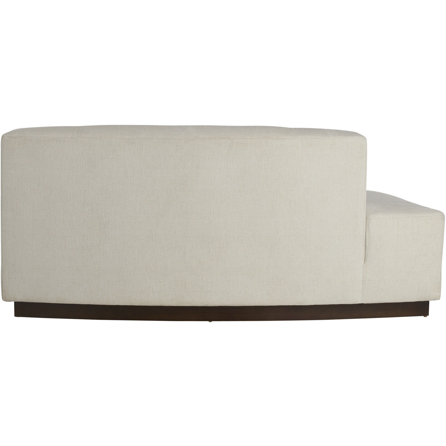 Islander Vanilla and Dark Walnut Sofa, Left