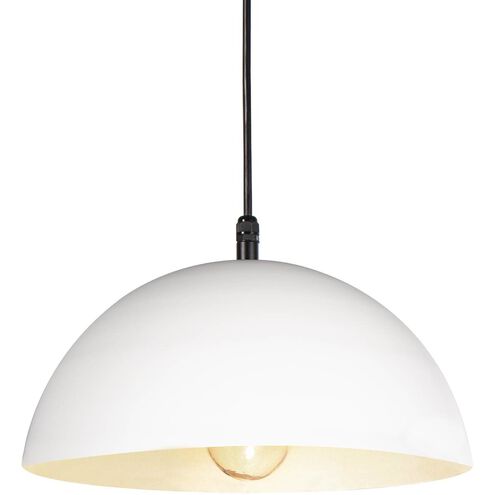 Peridot 1 Light 15 inch White Outdoor Pendant, Small