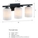 Bluestone Ridge LED 24 inch Matte Black Vanity Wall Light