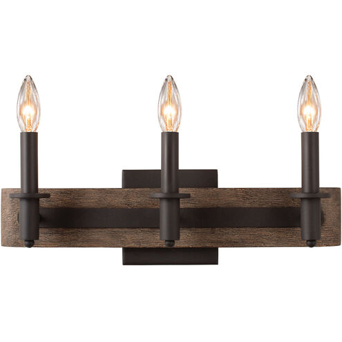 Duluth 3 Light 18 inch Satin Bronze Vanity Light Wall Light