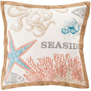 Great Reef 24 X 5.5 inch Coral/Crema/Turquoise Pillow Cover