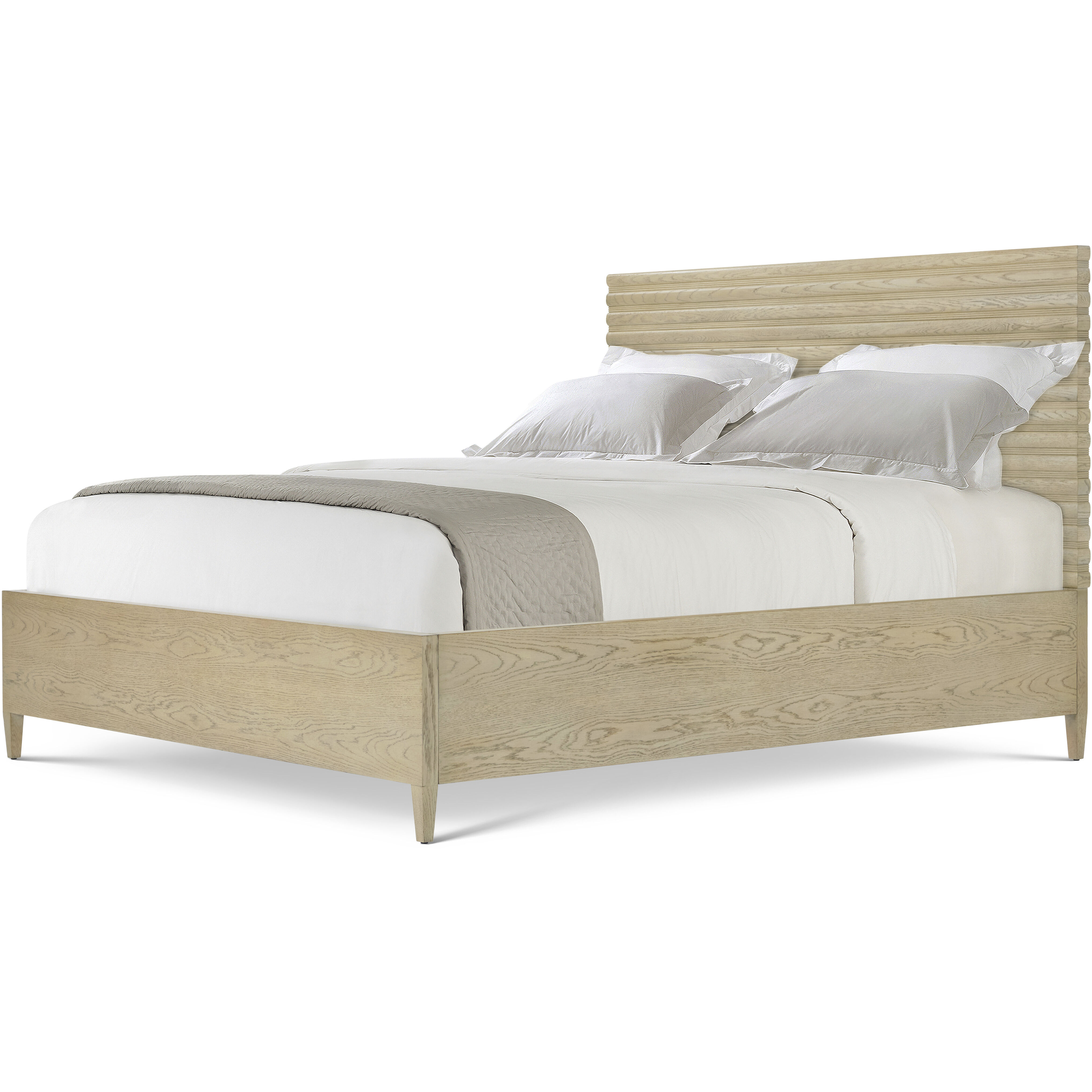 Balboa Coastal Grey California King Bed, Wooden