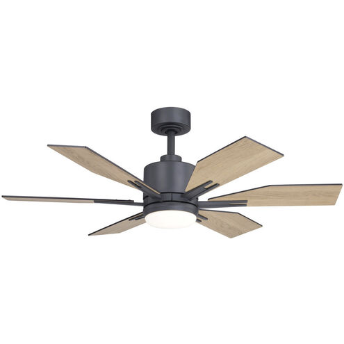 Mayfield 44 inch Charcoal Black with Oak-Black Walnut Blades Ceiling Fan