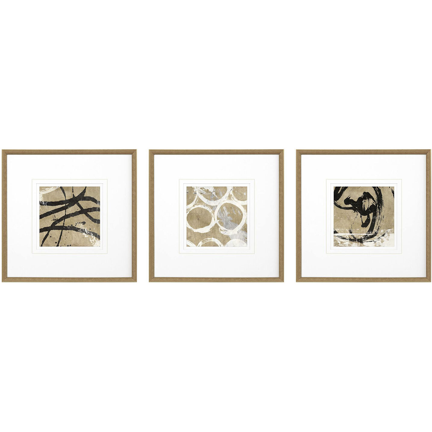 Grammercy Brown and Beige and Black Framed Art