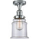 Franklin Restoration Canton 1 Light 6 inch Polished Chrome Semi-Flush Mount Ceiling Light in Clear Glass, Franklin Restoration